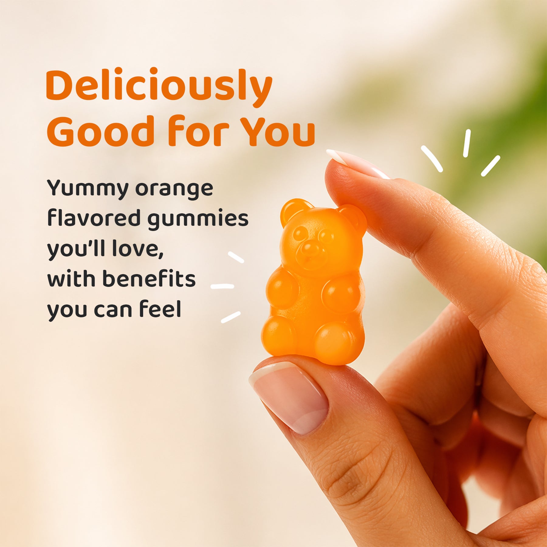 Buy 1 Get 1 Purna Bright as Day Vitamin C Gummies - Orange Flavor | Vitamin C, D3 & Zinc for Clear Skin & Immunity | 30 Vegan Gummies