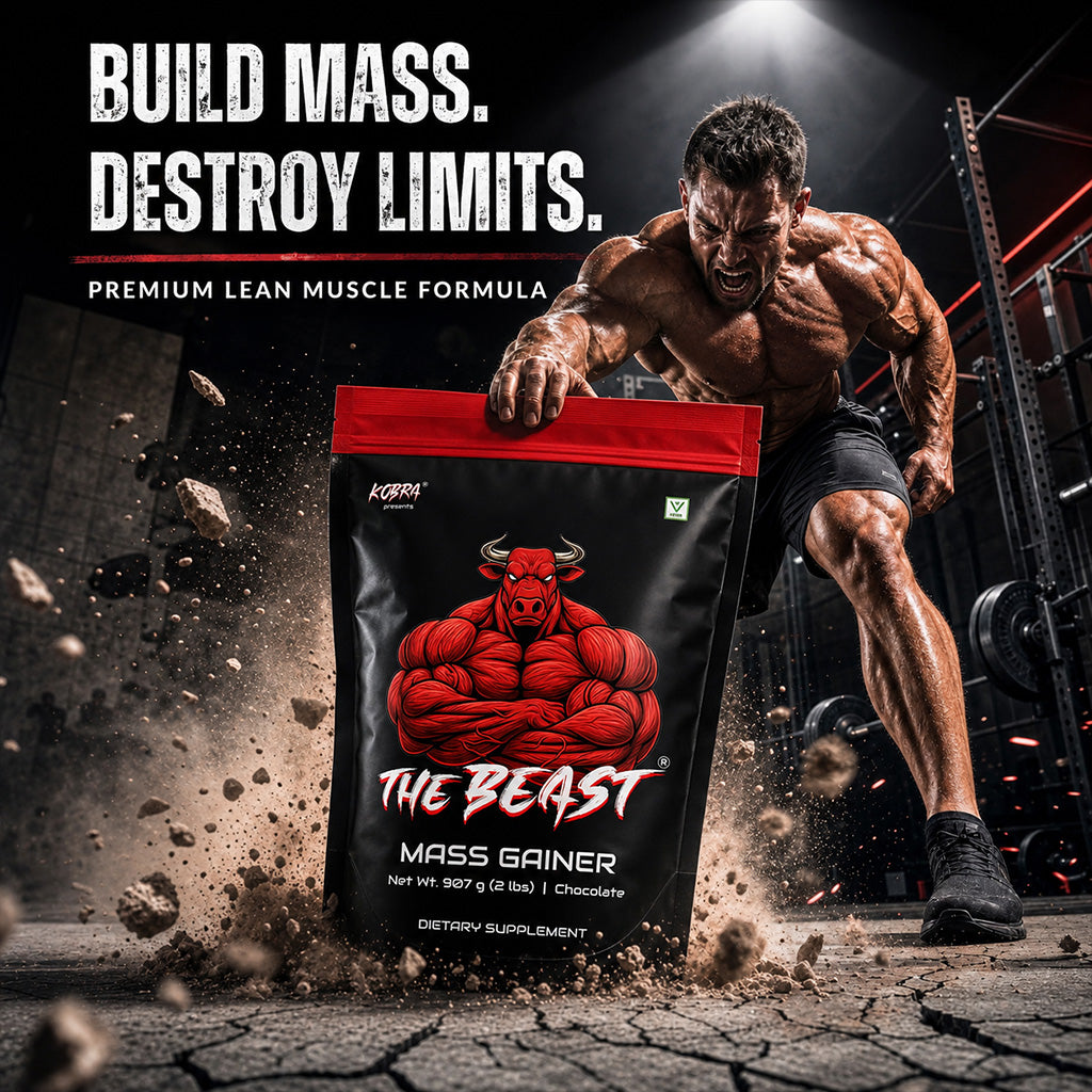 THE BEAST Mass Gainer Chocolate – 907g | Dietary Supplement for Weight & Muscle Gain