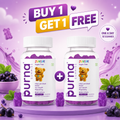 Buy 1 Get 1 Purna Junior Fiber Gummies - Black Currant Flavor | Sugar-Free, Fiber-Enriched for Kids Gut Health, Relief & Regularity | 60 Vegan Gummies