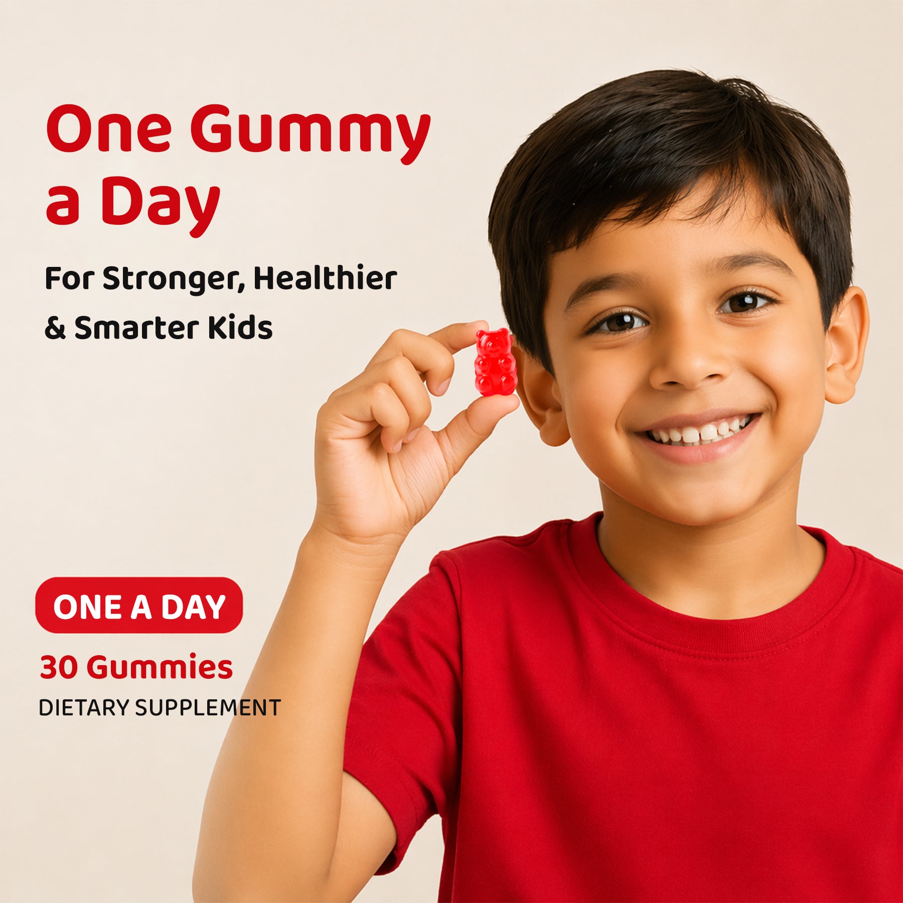 Buy 1 Get 1 Purna Junior Iron Gummies - Pomegranate Flavor | Iron with Vitamin C for Kids Energy, Brain Development & Immunity | 60 Vegan Gummies