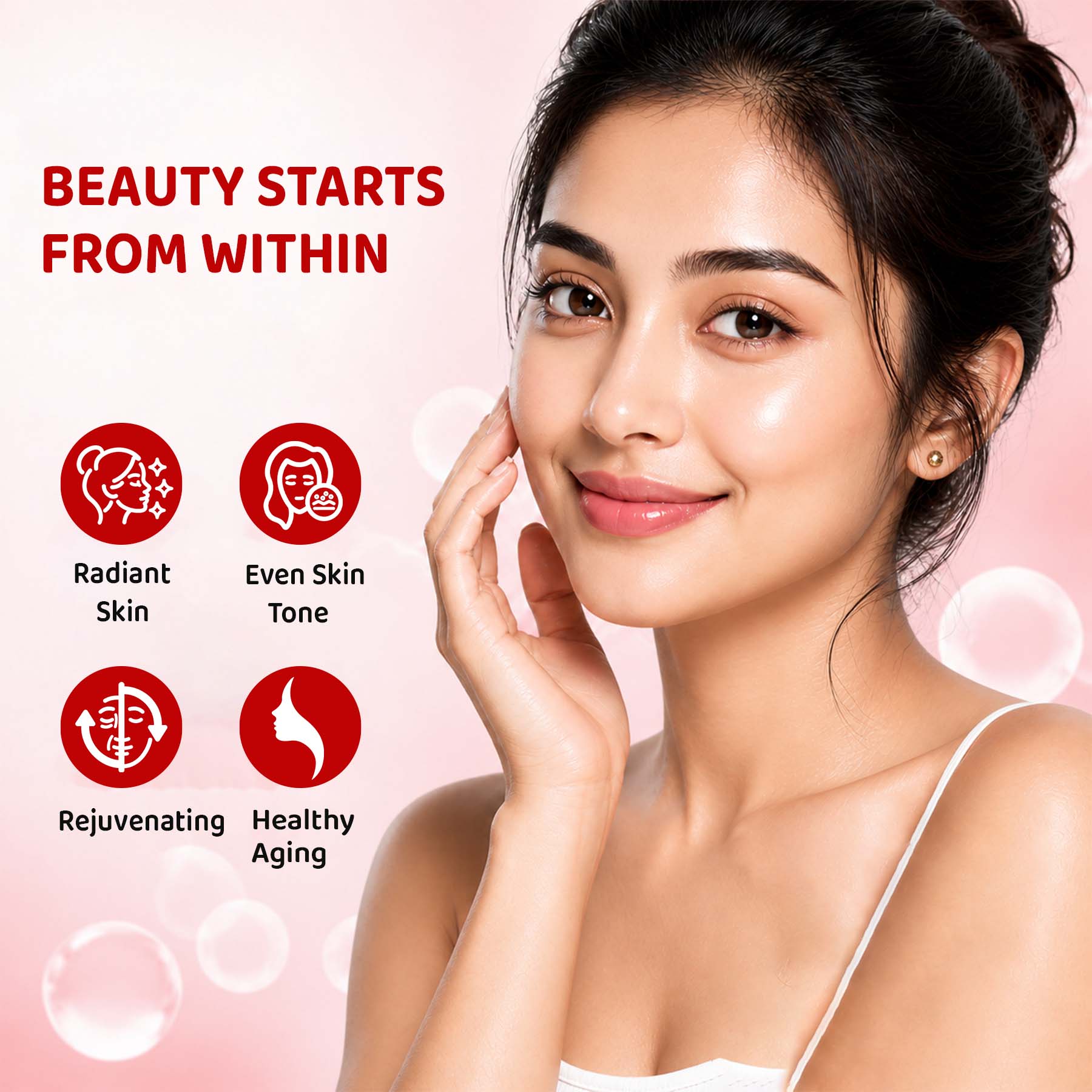 Buy 1 Get 1 Purna Pretty Woman Glutathione Gummies - Cola Flavor | Skin Whitening, Anti-Aging & Metabolism Support | 30 Vegan Gummies