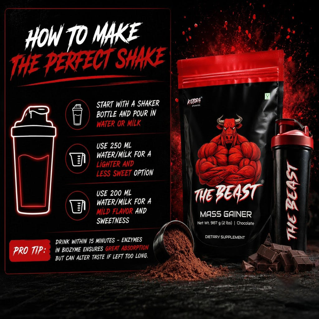 THE BEAST Mass Gainer Chocolate – 907g | Dietary Supplement for Weight & Muscle Gain