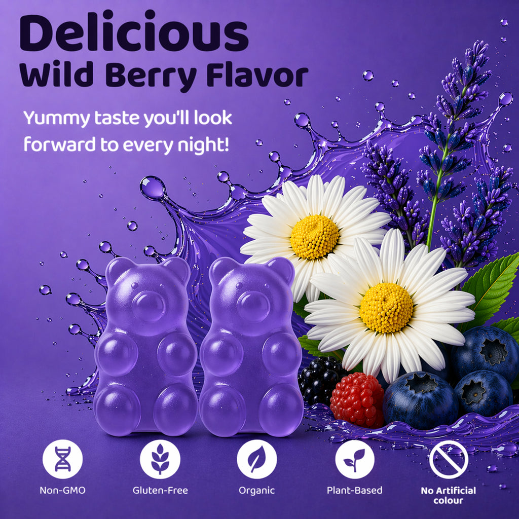 Buy 1 Get 1 Purna Sweet Dreamzzz Melatonin Gummies - Wild Berry Flavor | Rest, Relax & Refresh Support | 30 Vegan Gummies