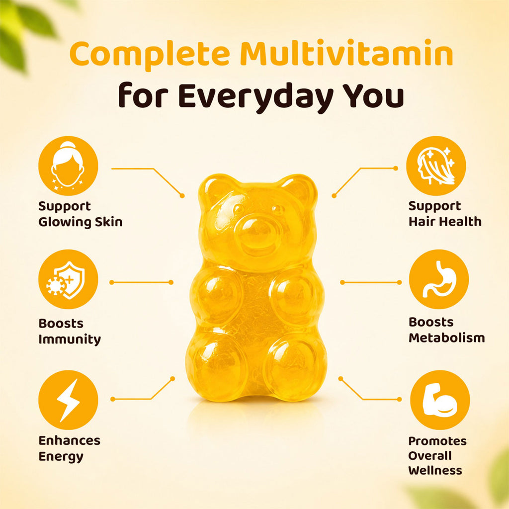 Buy 1 Get 1 Purna All that Glitters Multivitamin Gummies - Mango Flavor | Complete Multivitamin for Beauty, Wellness & Metabolism | 30 Vegan Gummies