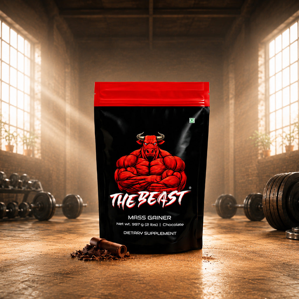 THE BEAST Mass Gainer Chocolate – 907g | Dietary Supplement for Weight & Muscle Gain