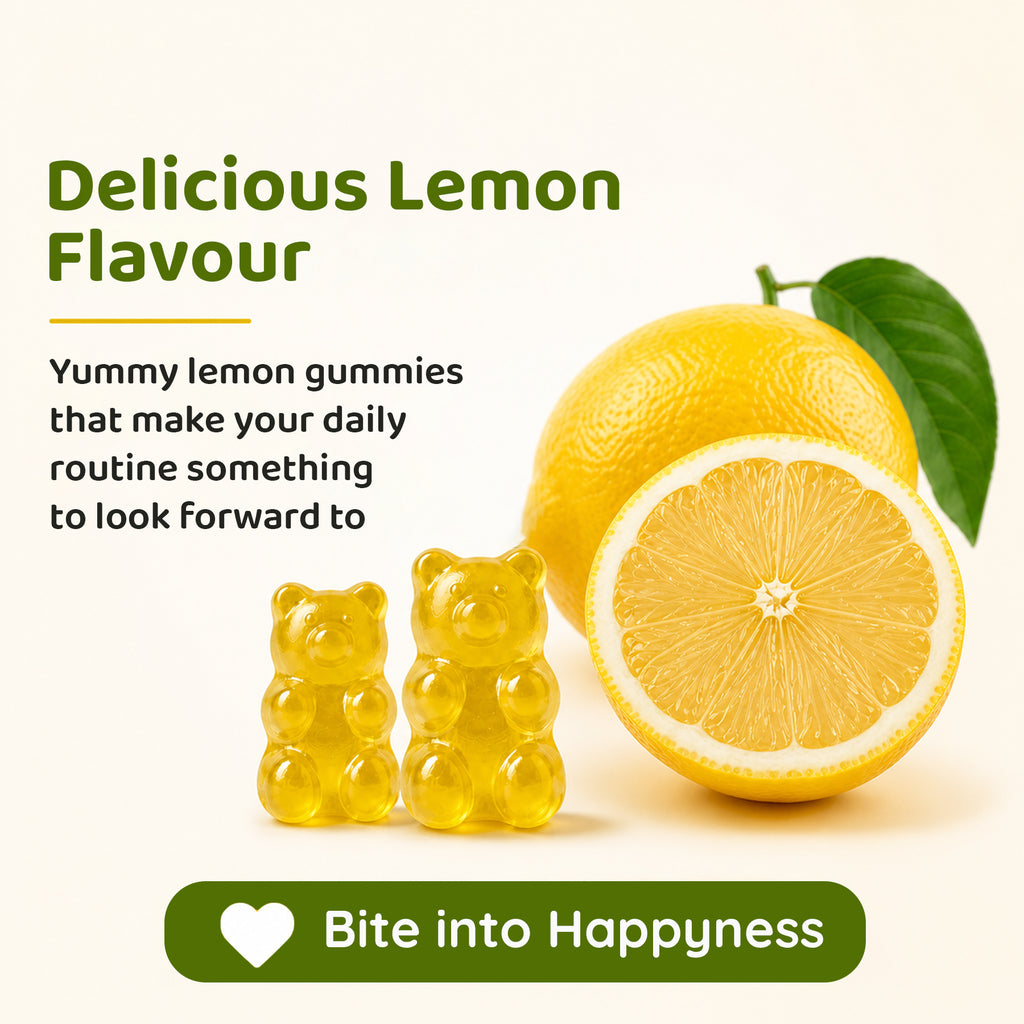 Buy 1 Get 1 Purna A Thing of Beauty Vitamin C Gummies - Lemon Flavor | Vitamin C, D3 & Zinc for Clear Skin & Immunity | 30 Vegan Gummies