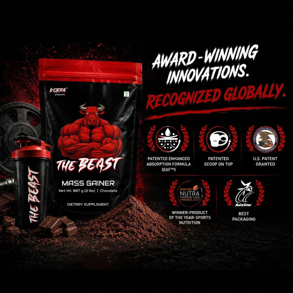 THE BEAST Mass Gainer Chocolate – 907g | Dietary Supplement for Weight & Muscle Gain