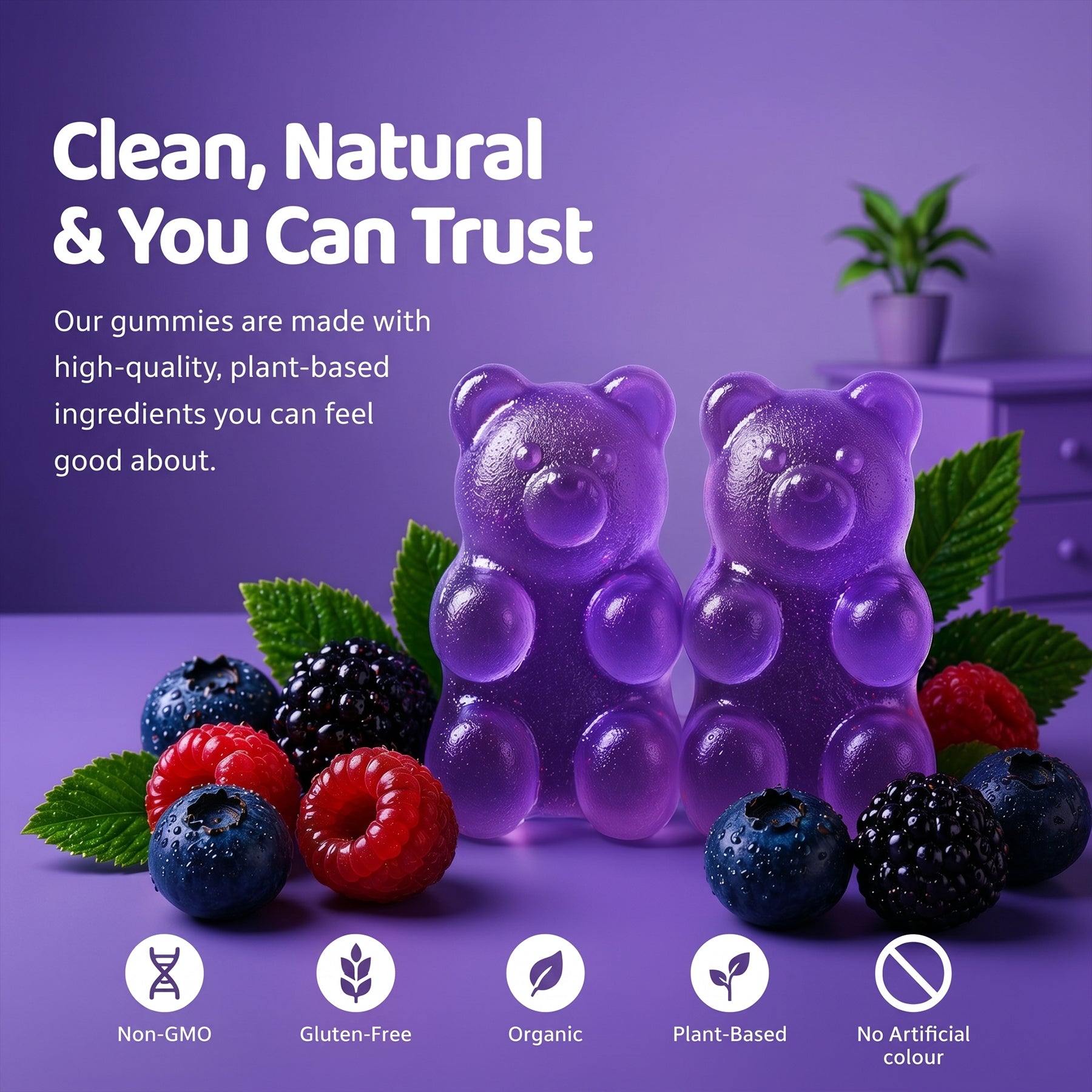 Buy 1 Get 1 Purna Sweet Dreamzzz Melatonin Gummies - Wild Berry Flavor | Rest, Relax & Refresh Support | 30 Vegan Gummies